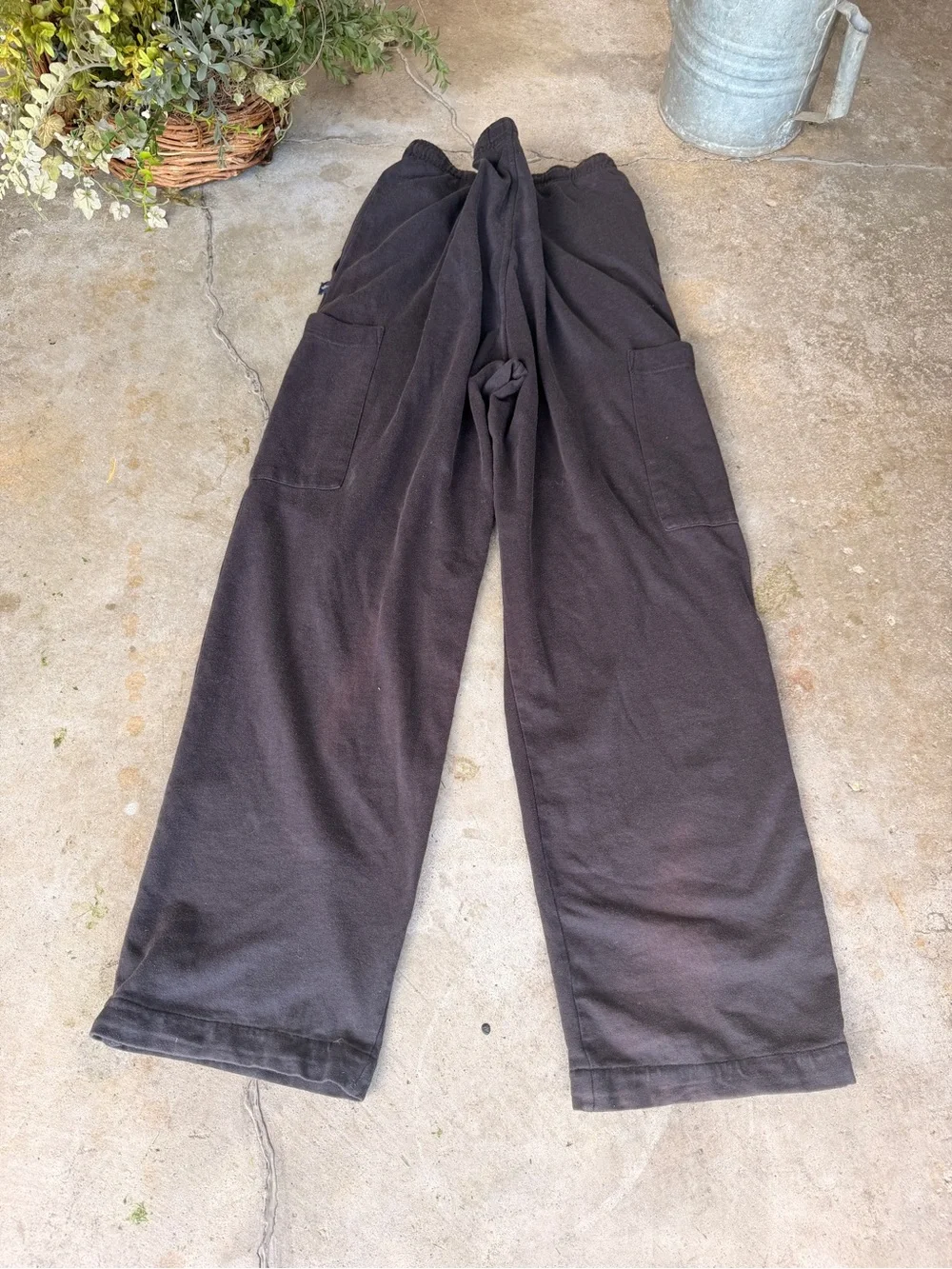 Dockers Black Wide-Leg Elastic Waist Sweatpants